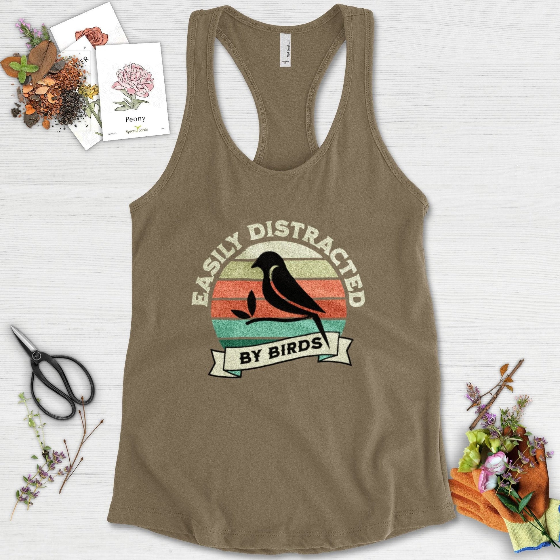 Easily Distracted By Birds Racerback