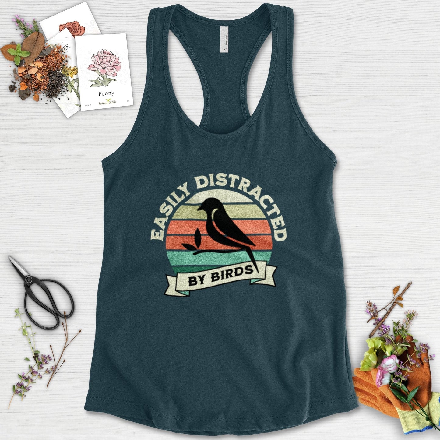 Easily Distracted By Birds Racerback