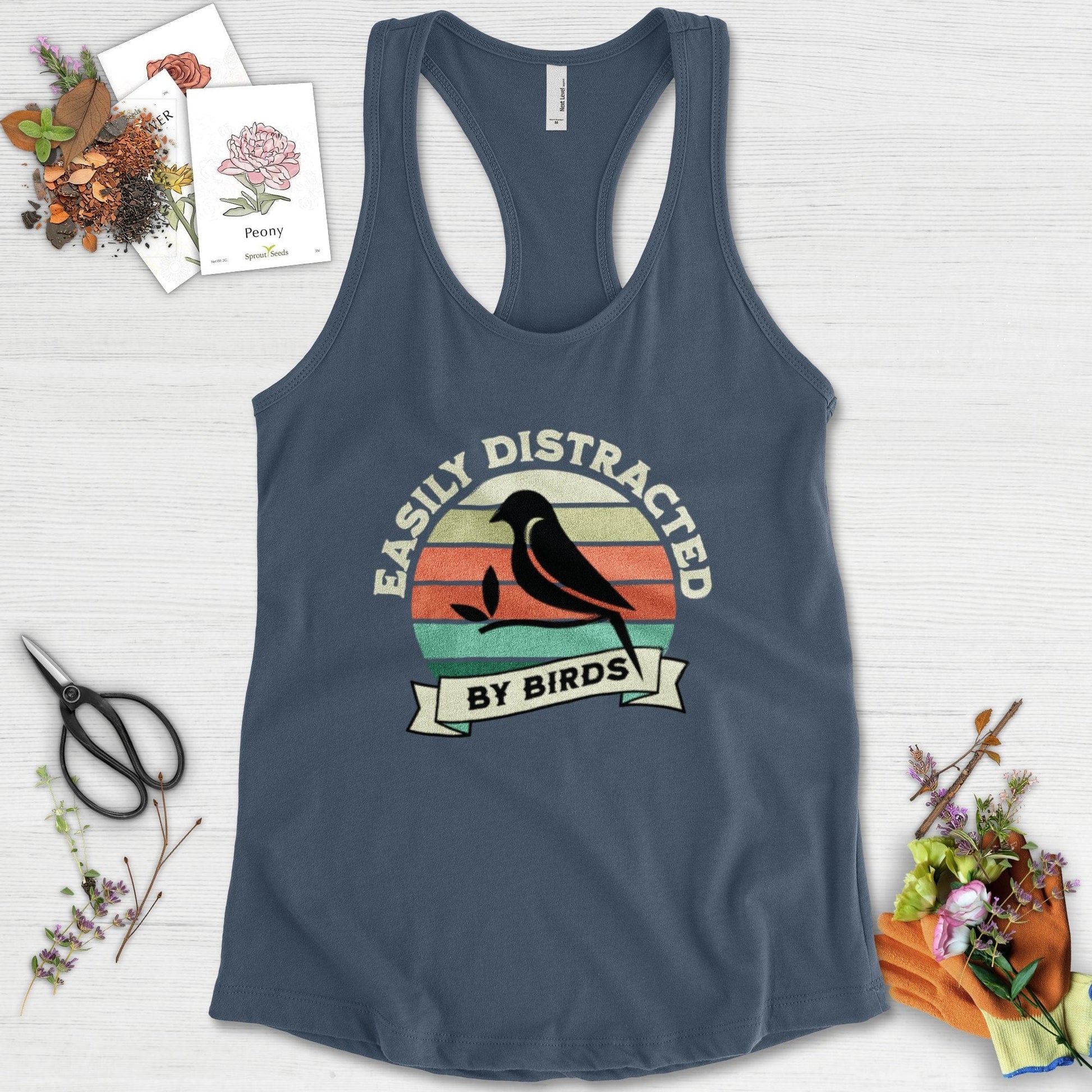 Easily Distracted By Birds Racerback
