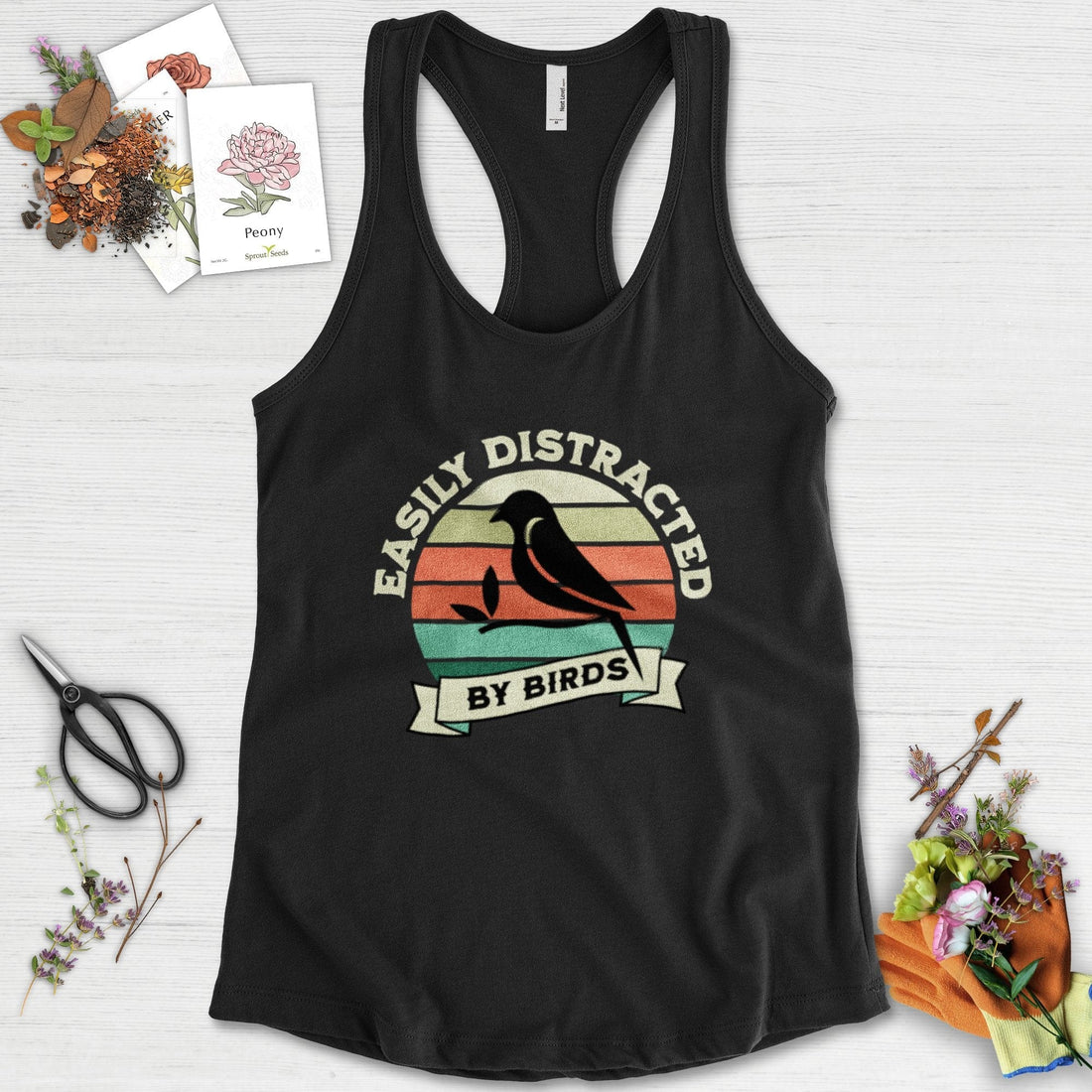 Easily Distracted By Birds Racerback