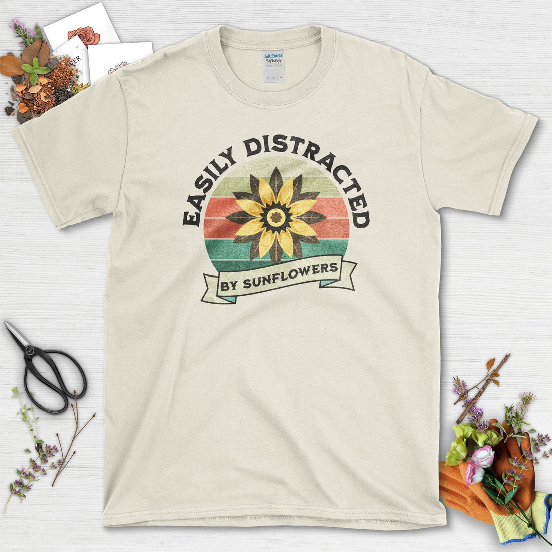 Easily Distracted By Sunflowers T-Shirt
