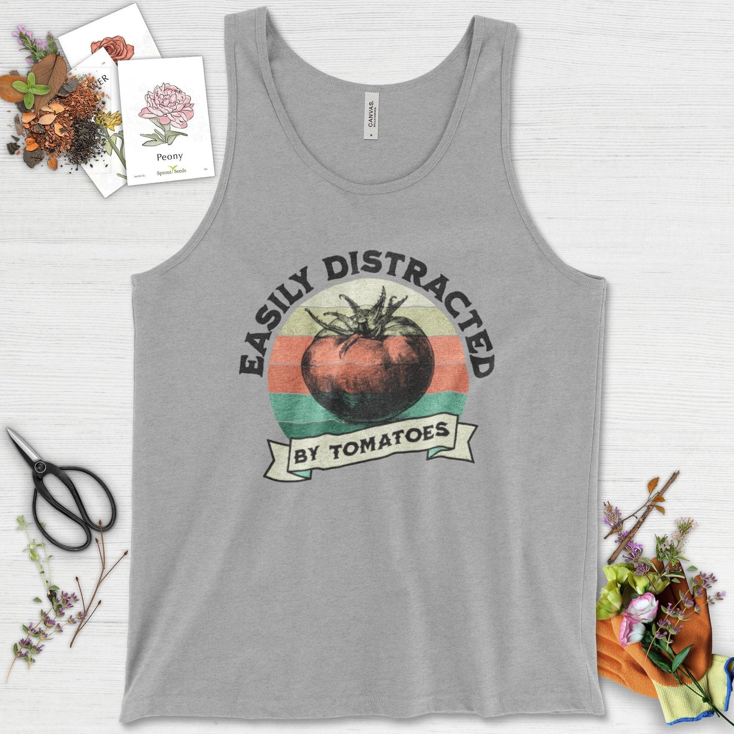 Easily Distracted By Tomatoes Tank Top