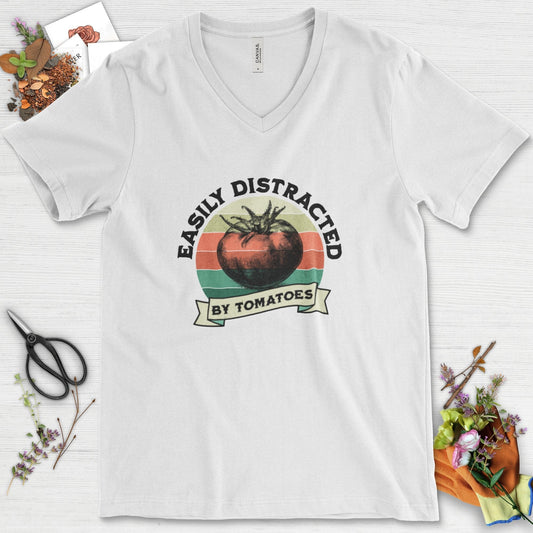Easily Distracted By Tomatoes V-Neck
