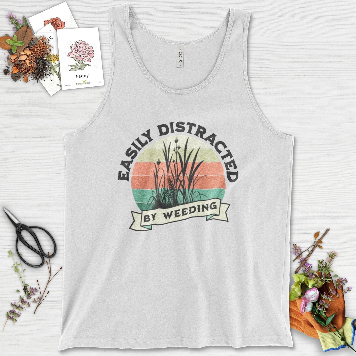 Easily Distracted By Weeding Tank Top