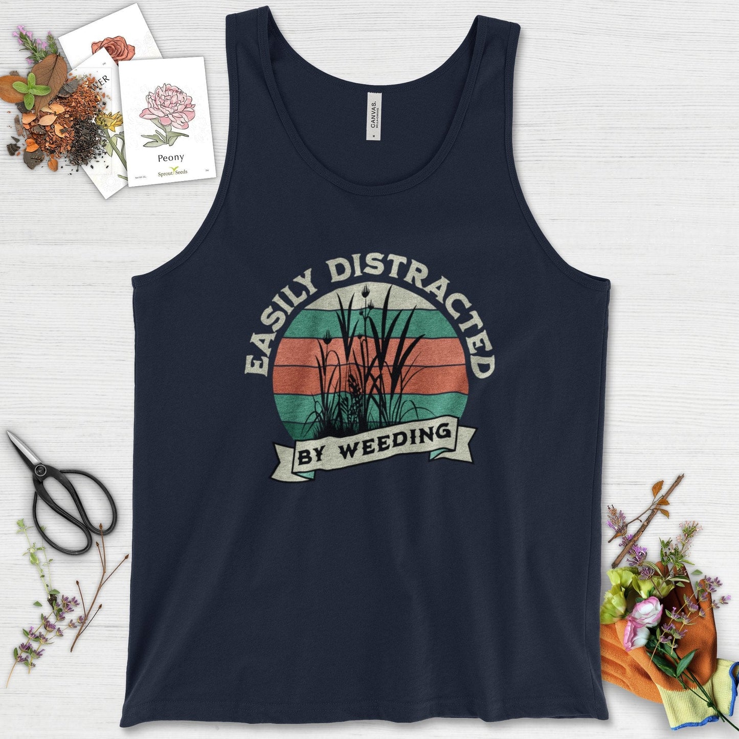 Easily Distracted By Weeding Tank Top