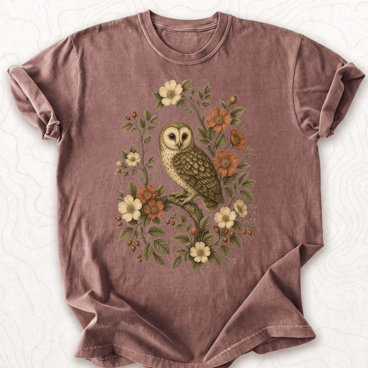 Floral Owl T-shirt