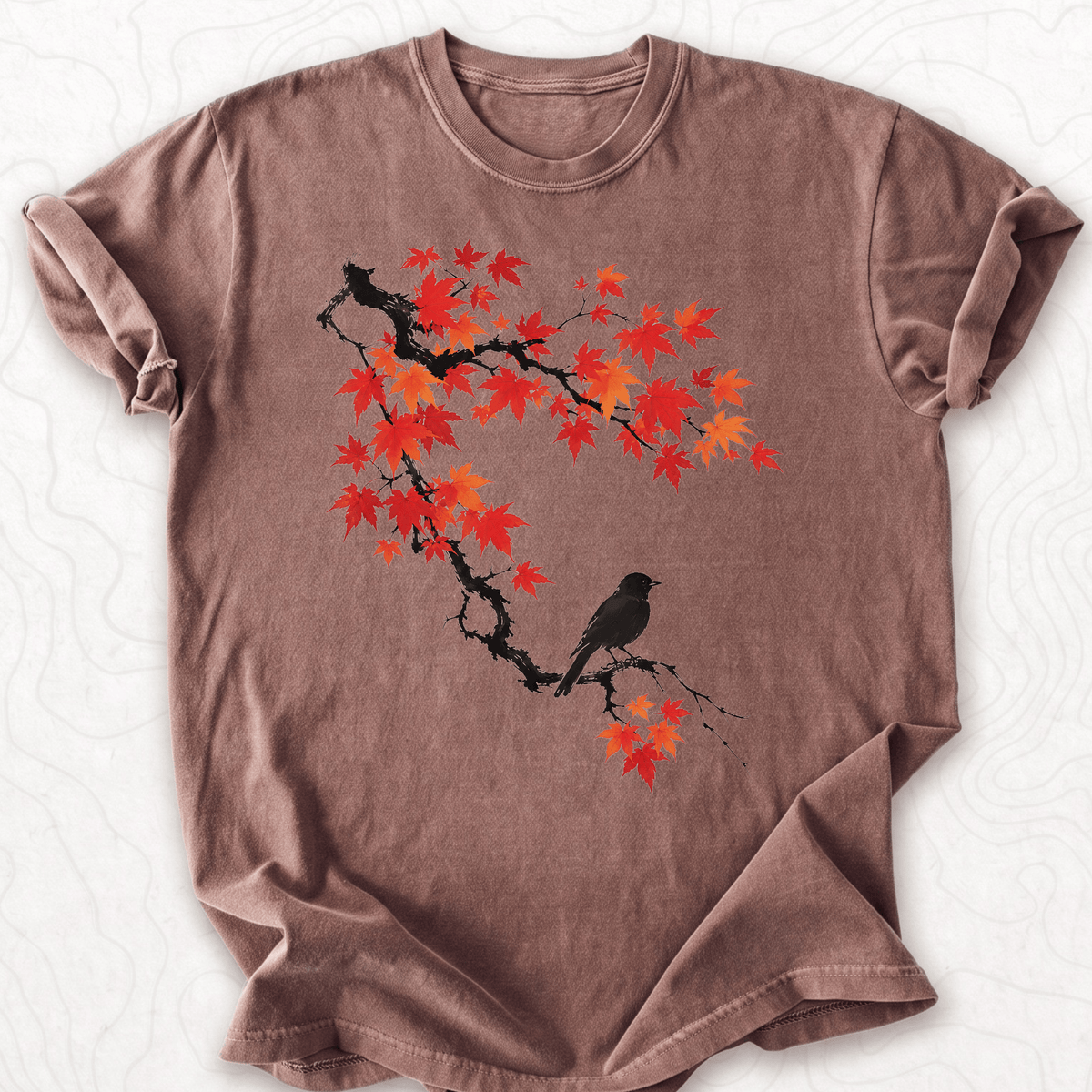 Autumn Bird Branch T-shirt