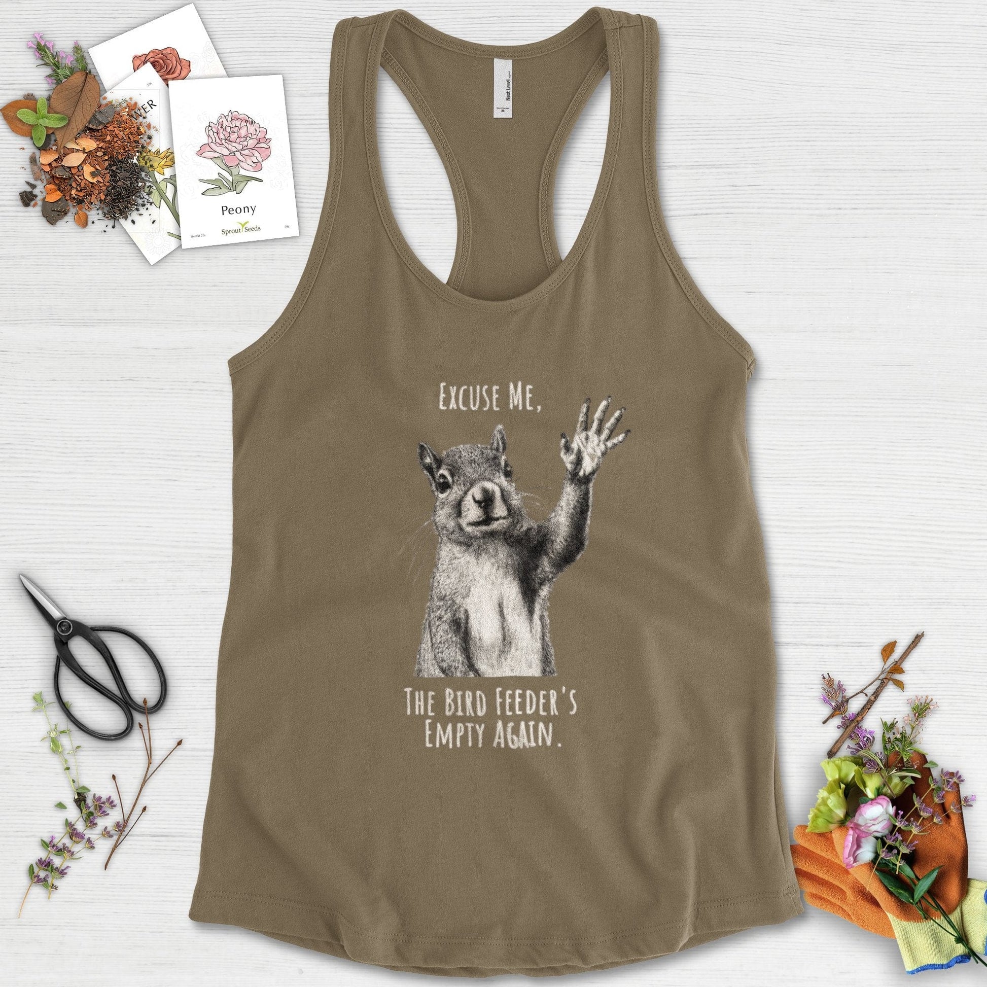 Excuse Me, Bird Feeder's Empty Racerback