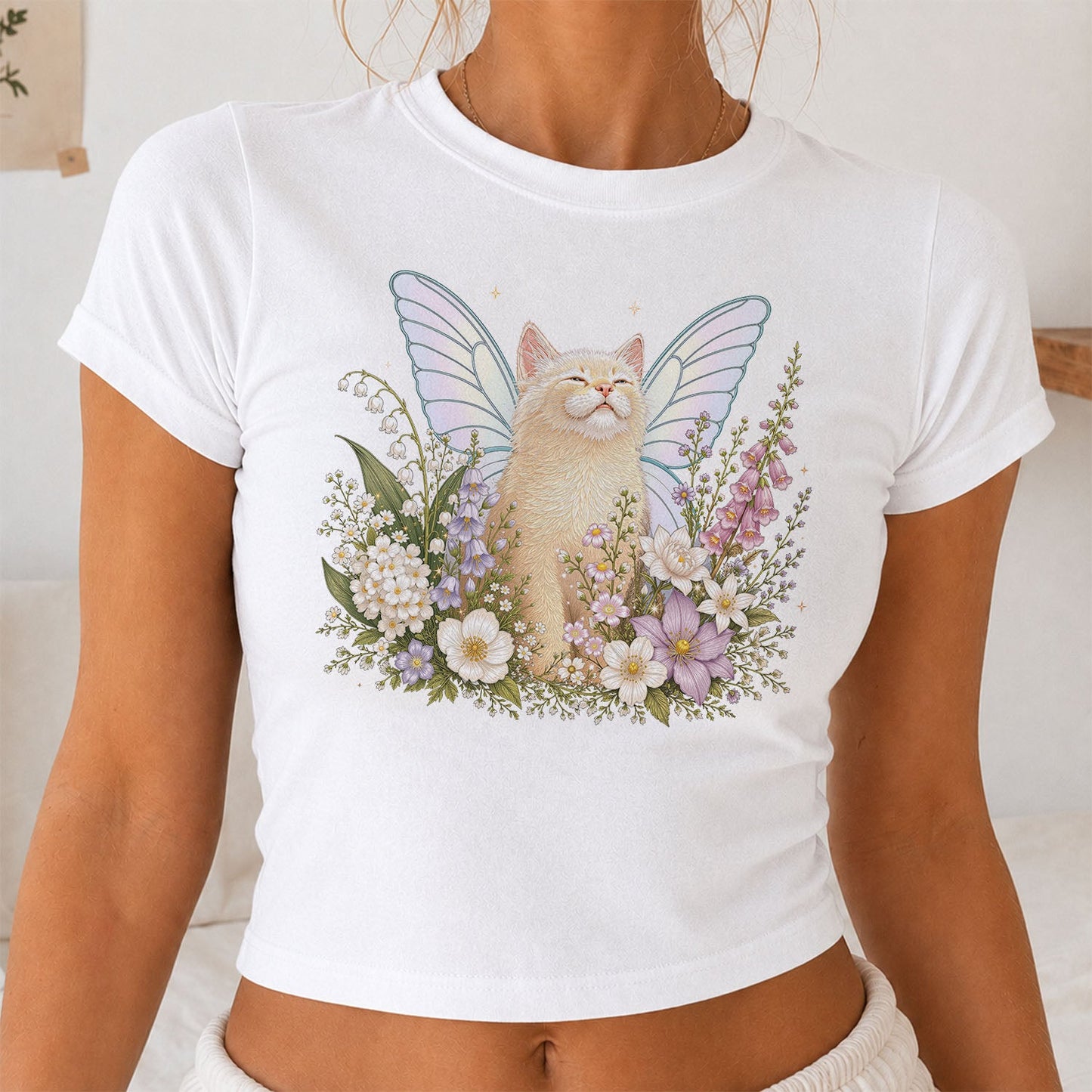 Fairy Kitten Cropped T-Shirt