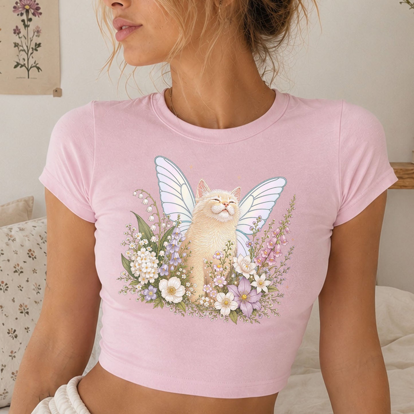 Fairy Kitten Cropped T-Shirt