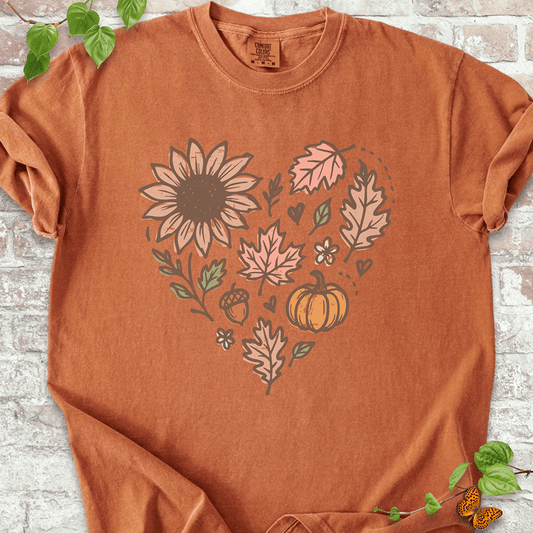Fall Leaves Heart T-shirt