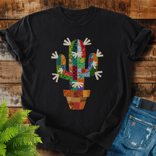 Faux Patchwork Cactus T-shirt