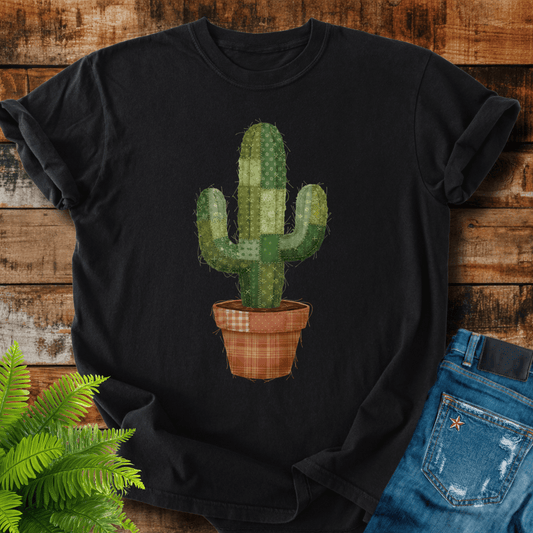 Faux Patchwork Cactus T-shirt
