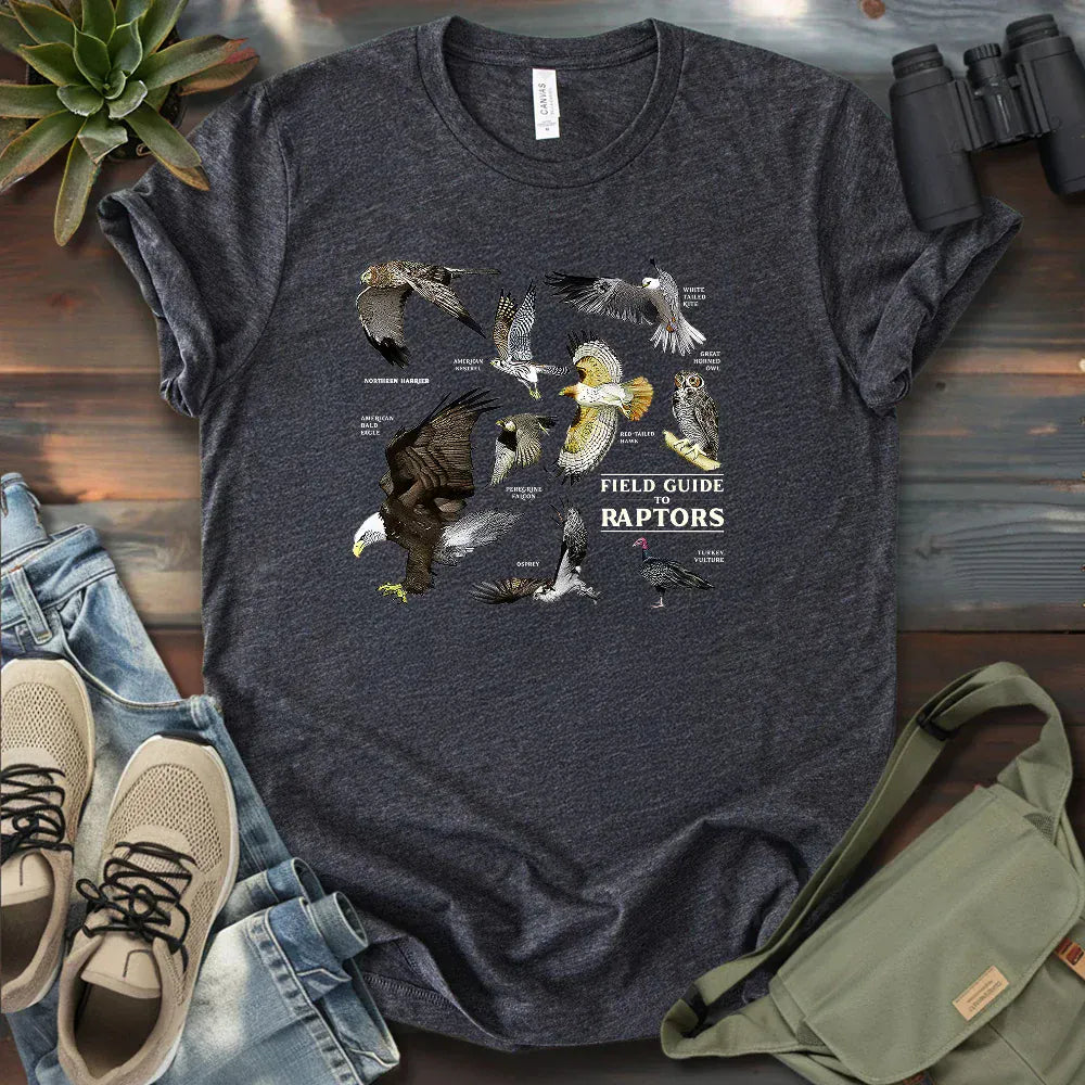Field Guide To Raptors T-shirt