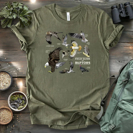 Field Guide To Raptors T-shirt