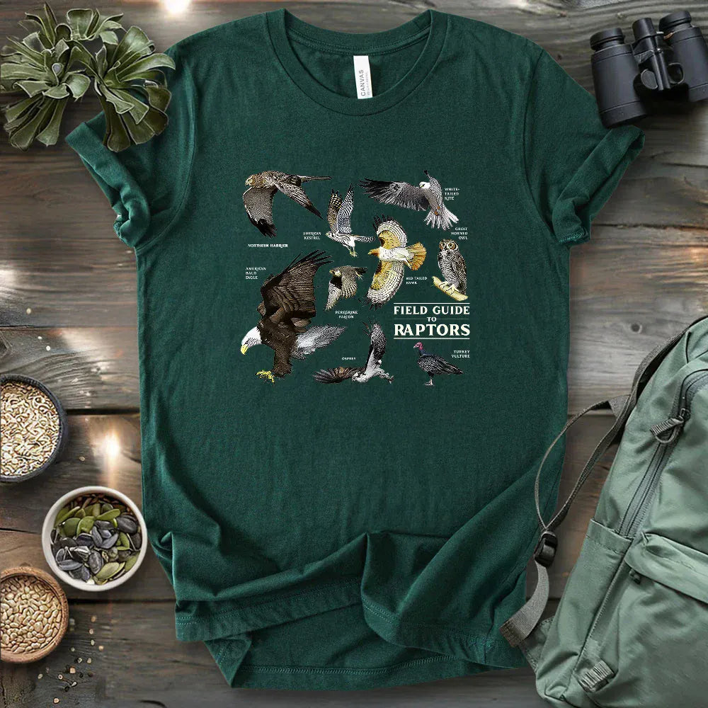 Field Guide To Raptors T-shirt