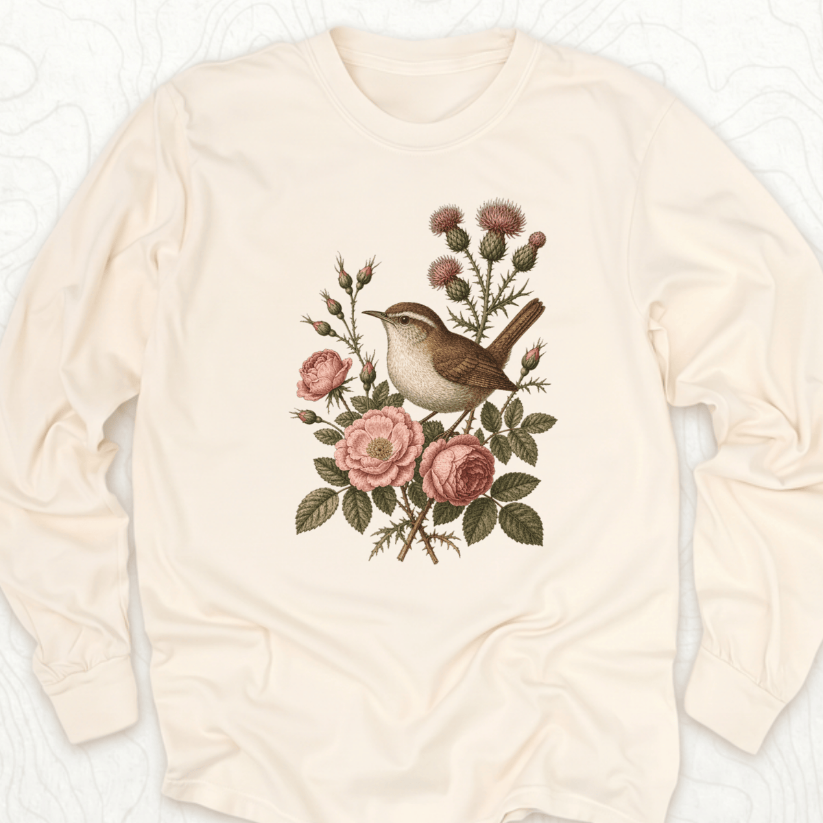 Floral Bird LS T-shirt