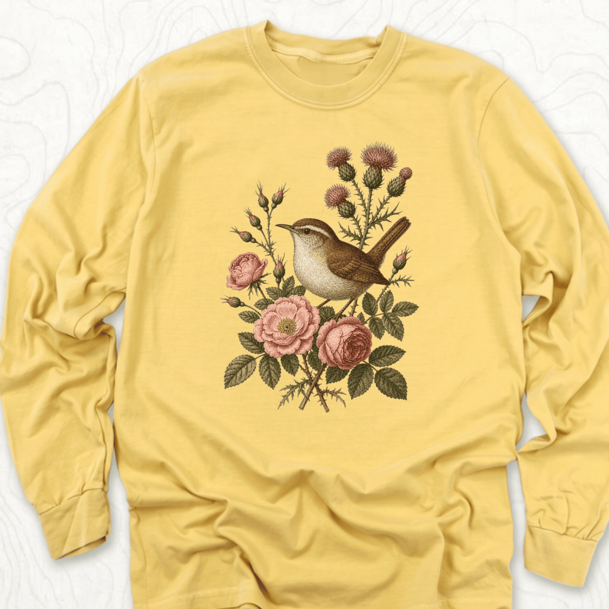 Floral Bird LS T-shirt