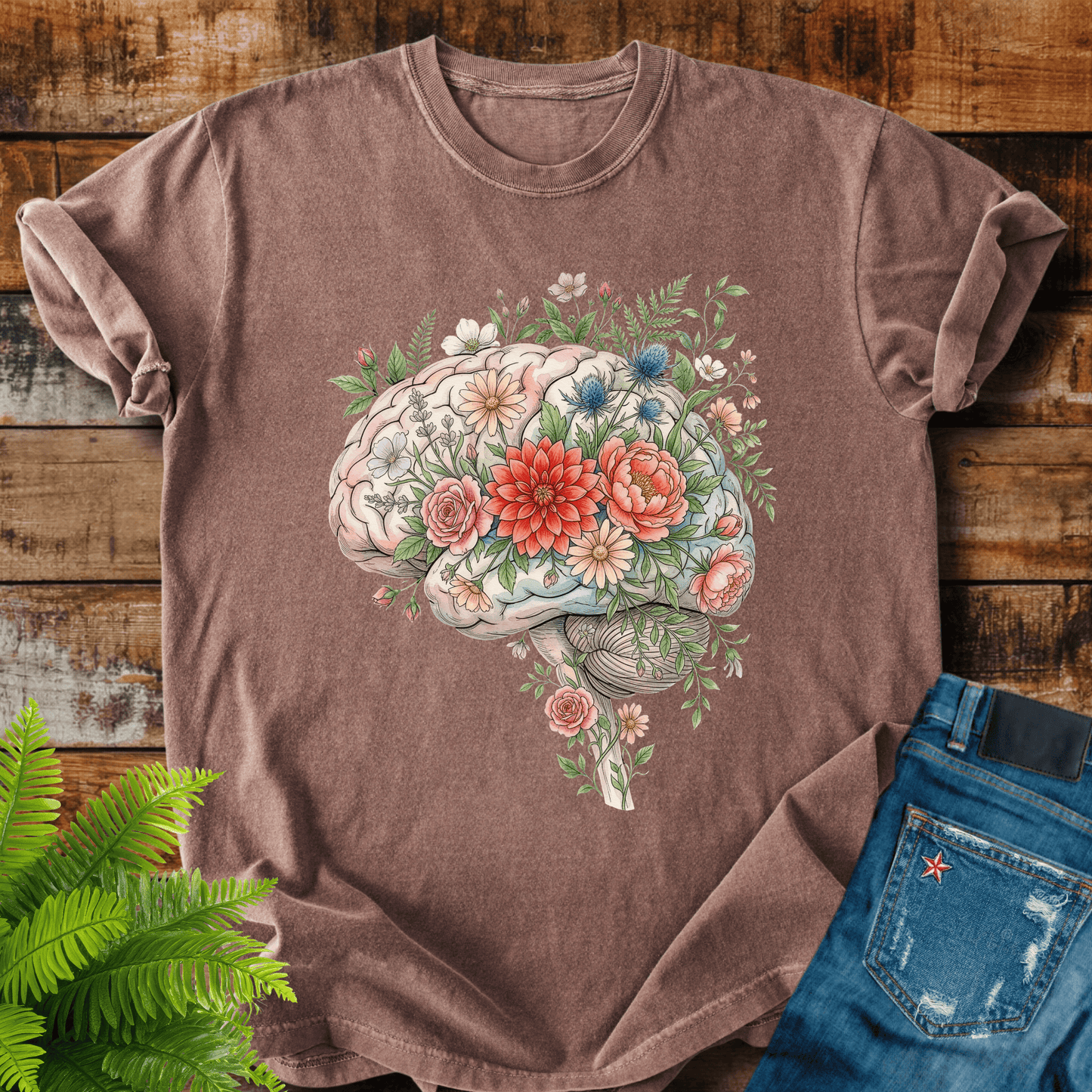 Floral Brain T-shirt