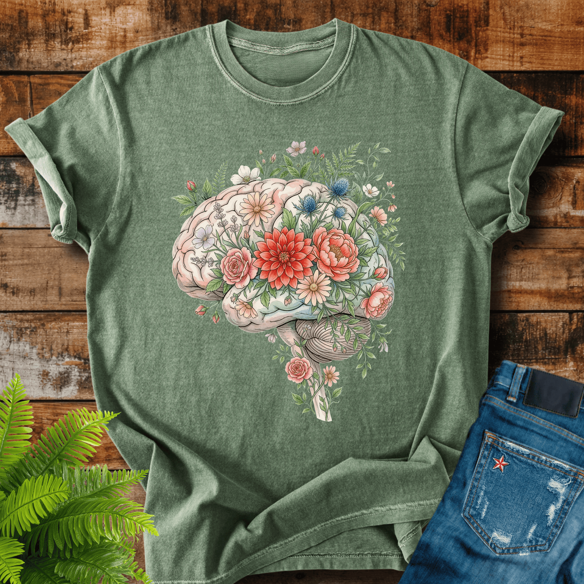 Floral Brain T-shirt