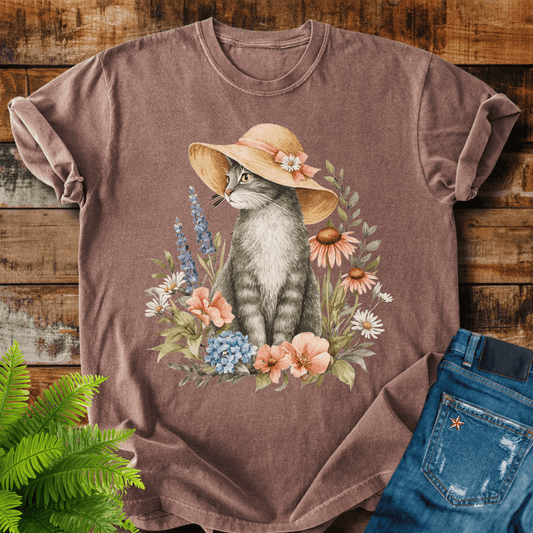 Floral Cat T-shirt