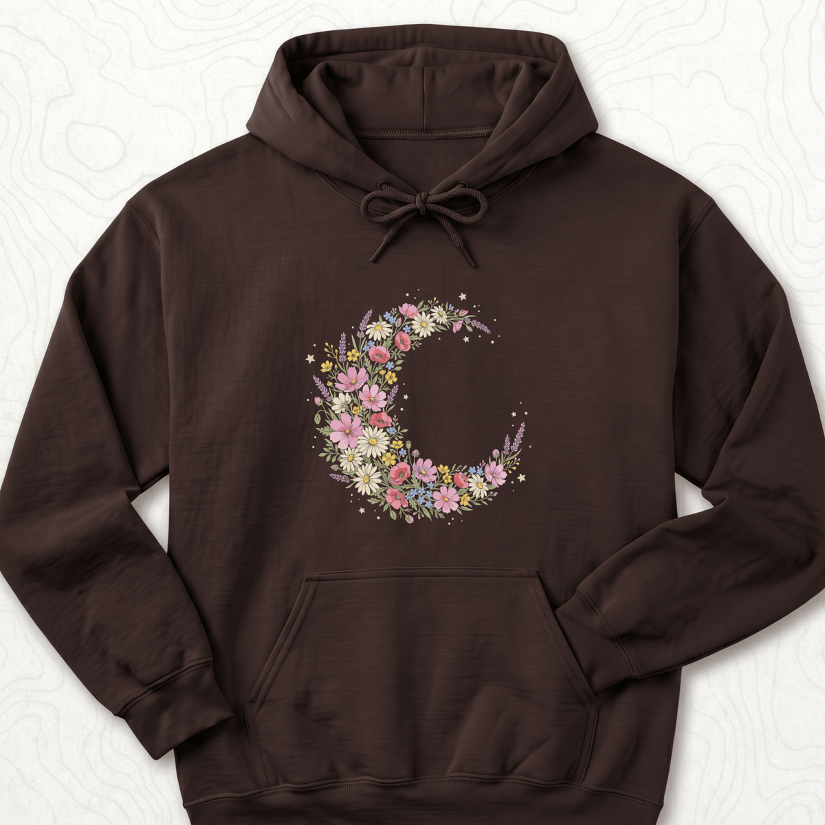 Floral Crescent Hoodie