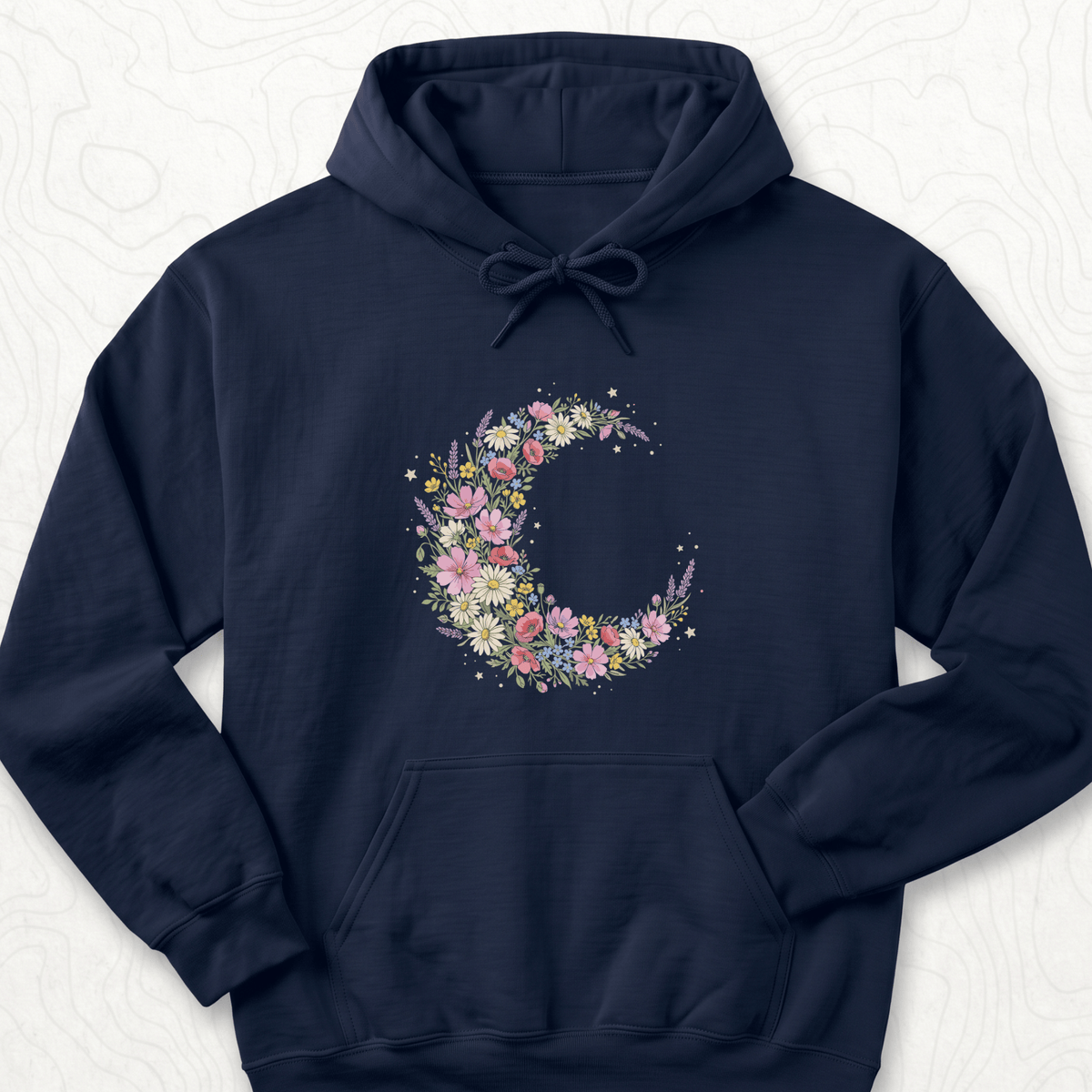 Floral Crescent Hoodie