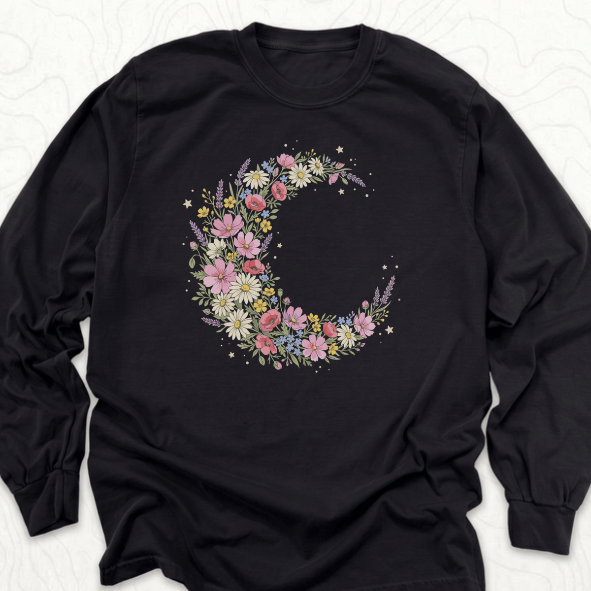Floral Crescent LS T-shirt