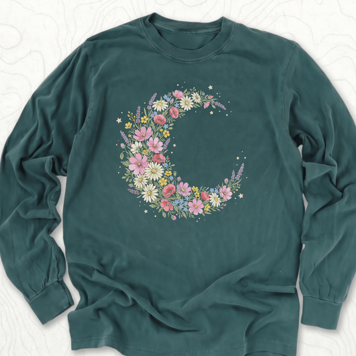 Floral Crescent LS T-shirt
