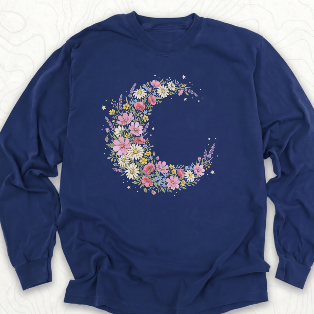 Floral Crescent LS T-shirt