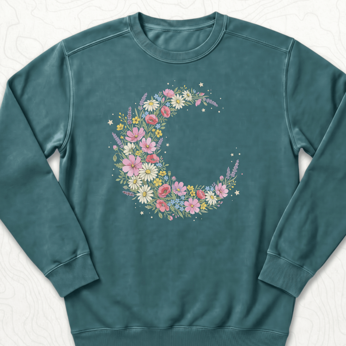 Floral Crescent Sweatshirt