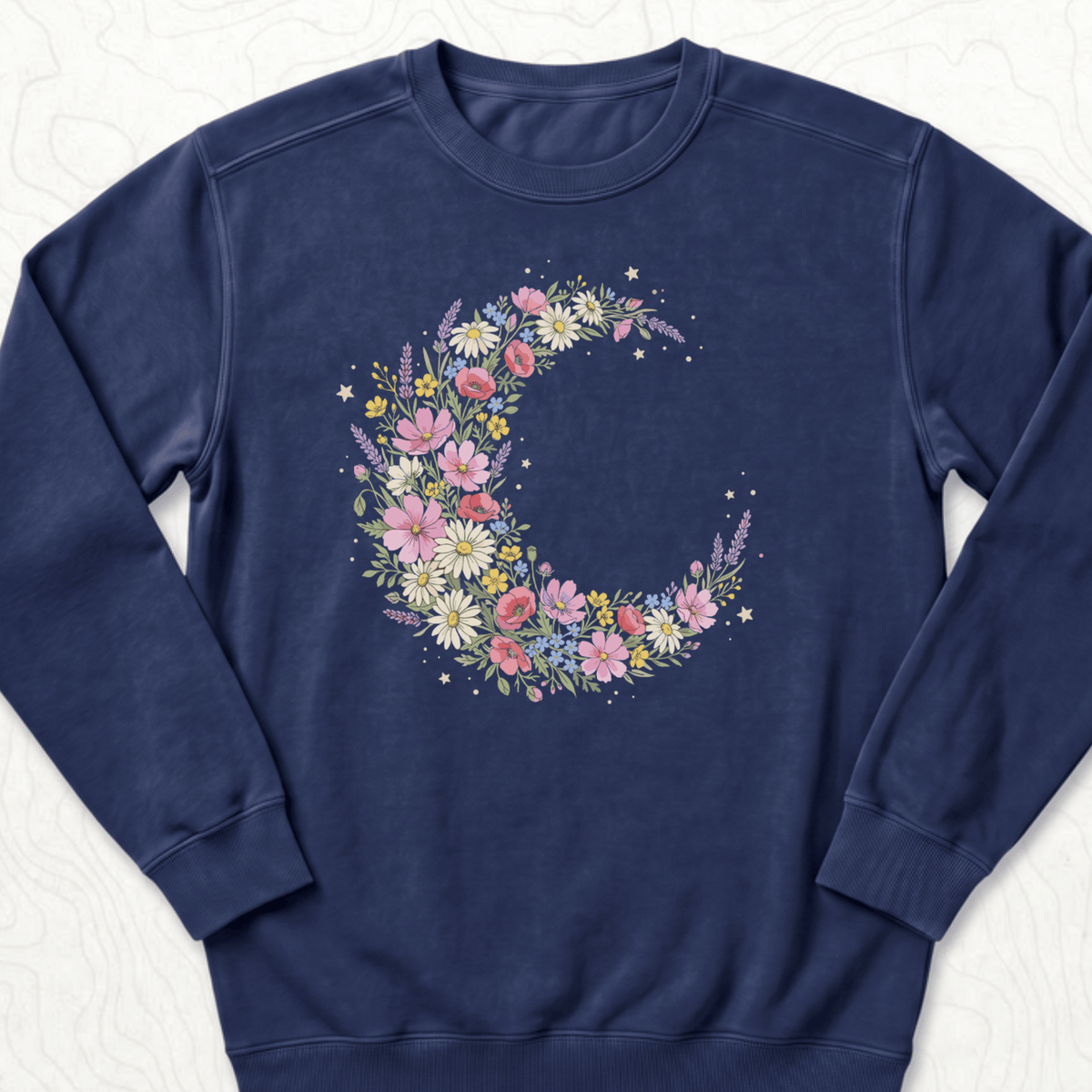 Floral Crescent Sweatshirt