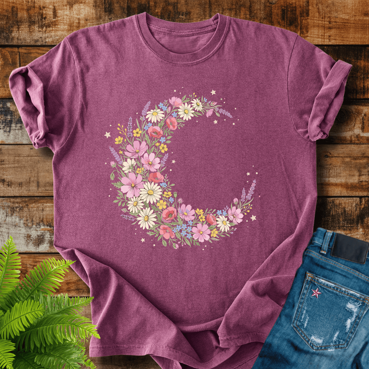 Floral Crescent T-shirt