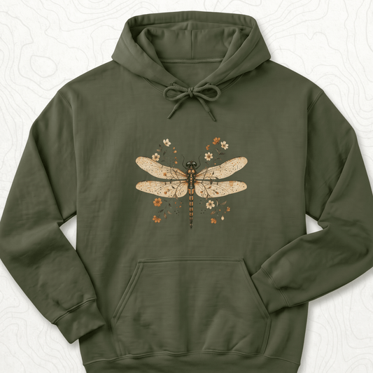 Floral Dragonfly Hoodie
