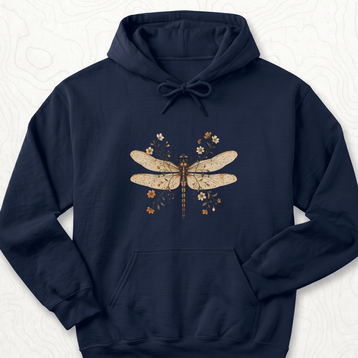 Floral Dragonfly Hoodie
