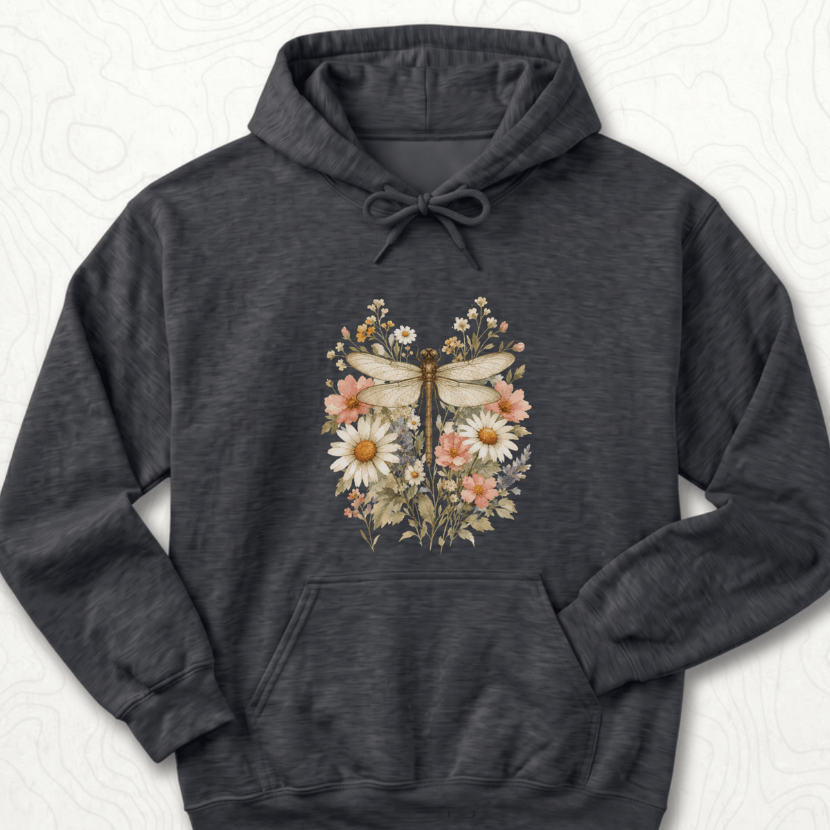 Floral Dragonfly Hoodie
