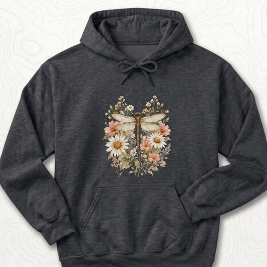 Floral Dragonfly Hoodie