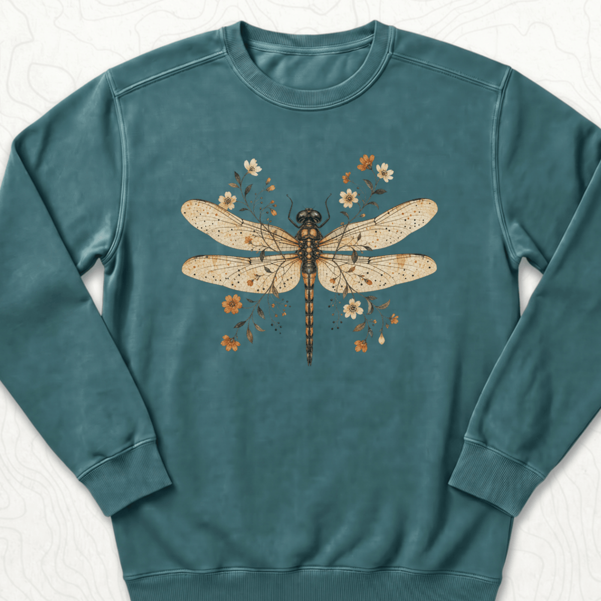 Floral Dragonfly Sweatshirt