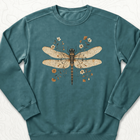 Floral Dragonfly Sweatshirt