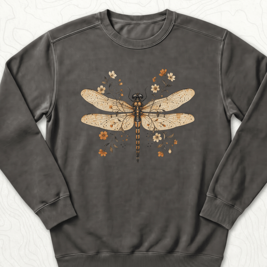 Floral Dragonfly Sweatshirt