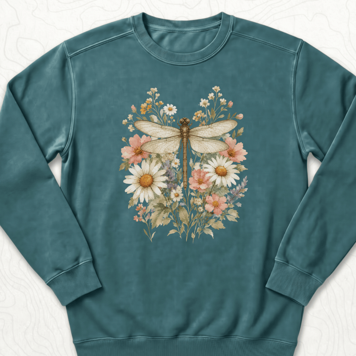 Floral Dragonfly Sweatshirt