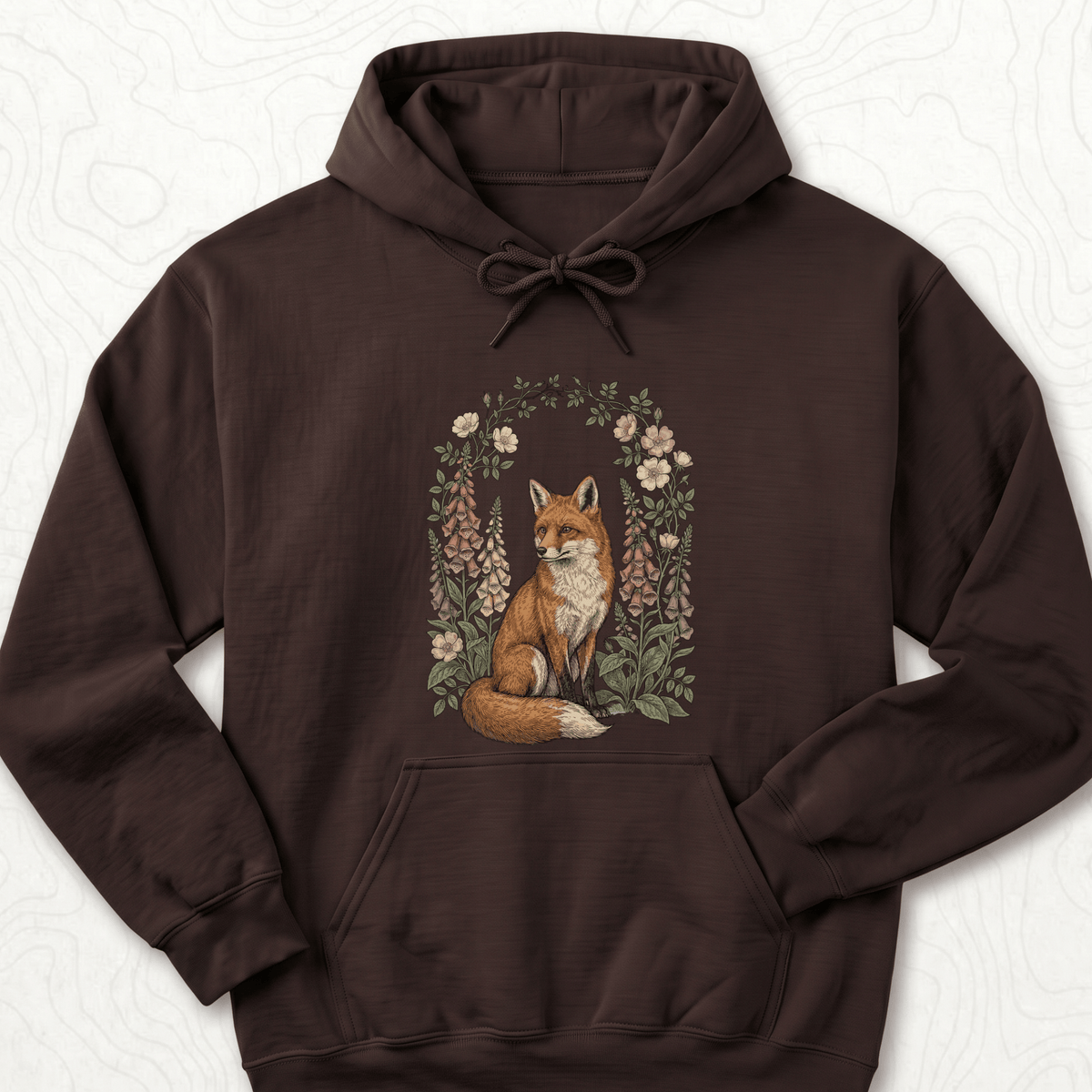 Floral Fox Hoodie
