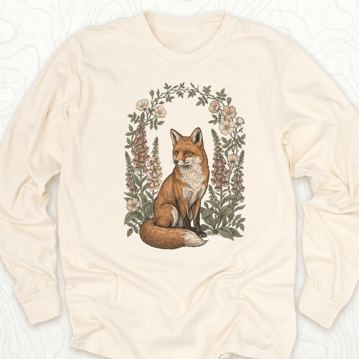 Floral Fox LS T-shirt