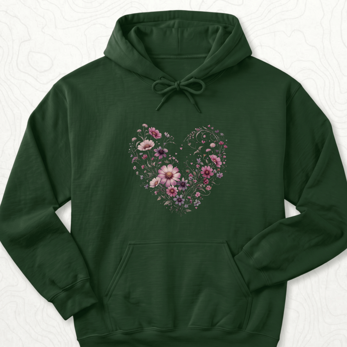 Floral Heart Hoodie