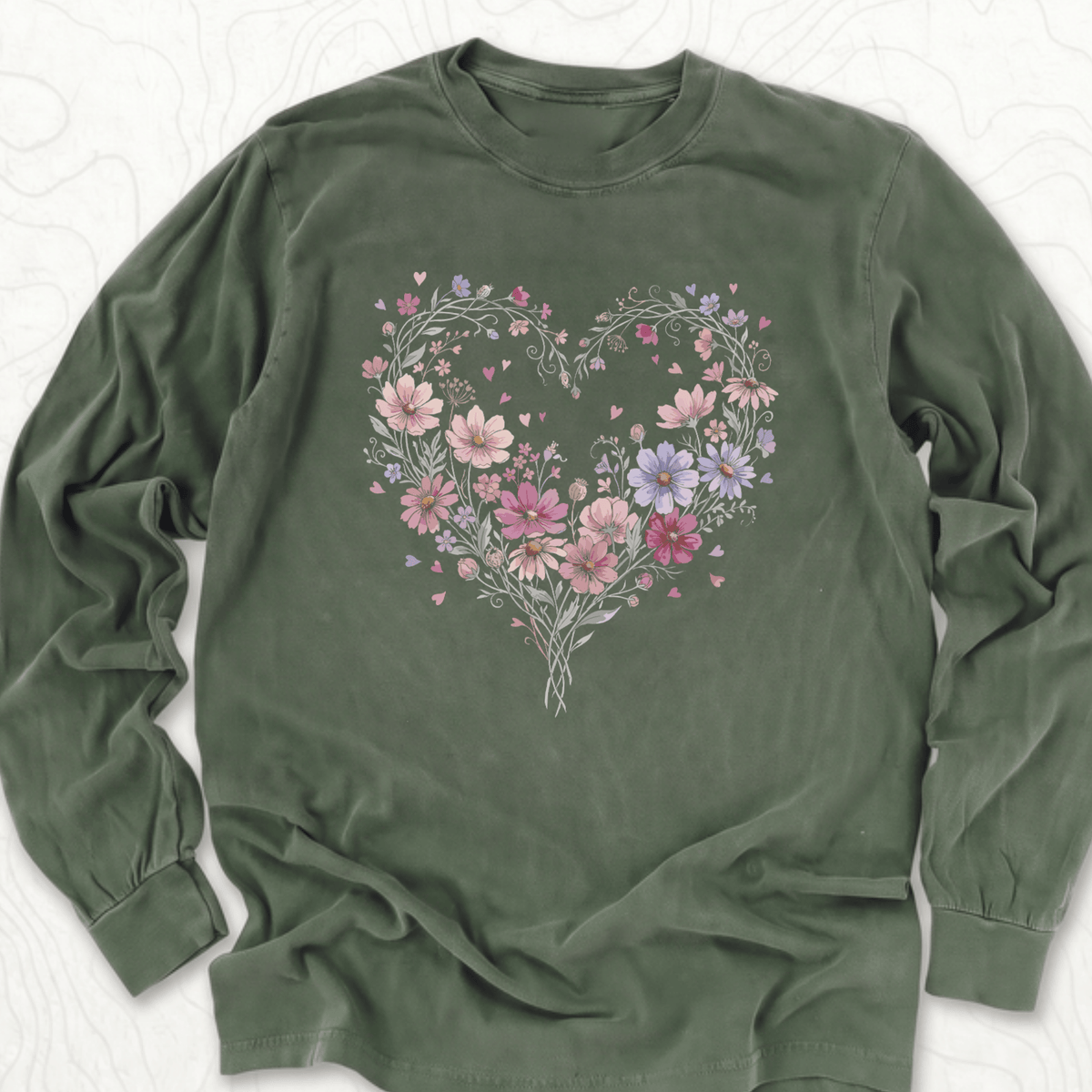 Floral Heart LS T-shirt