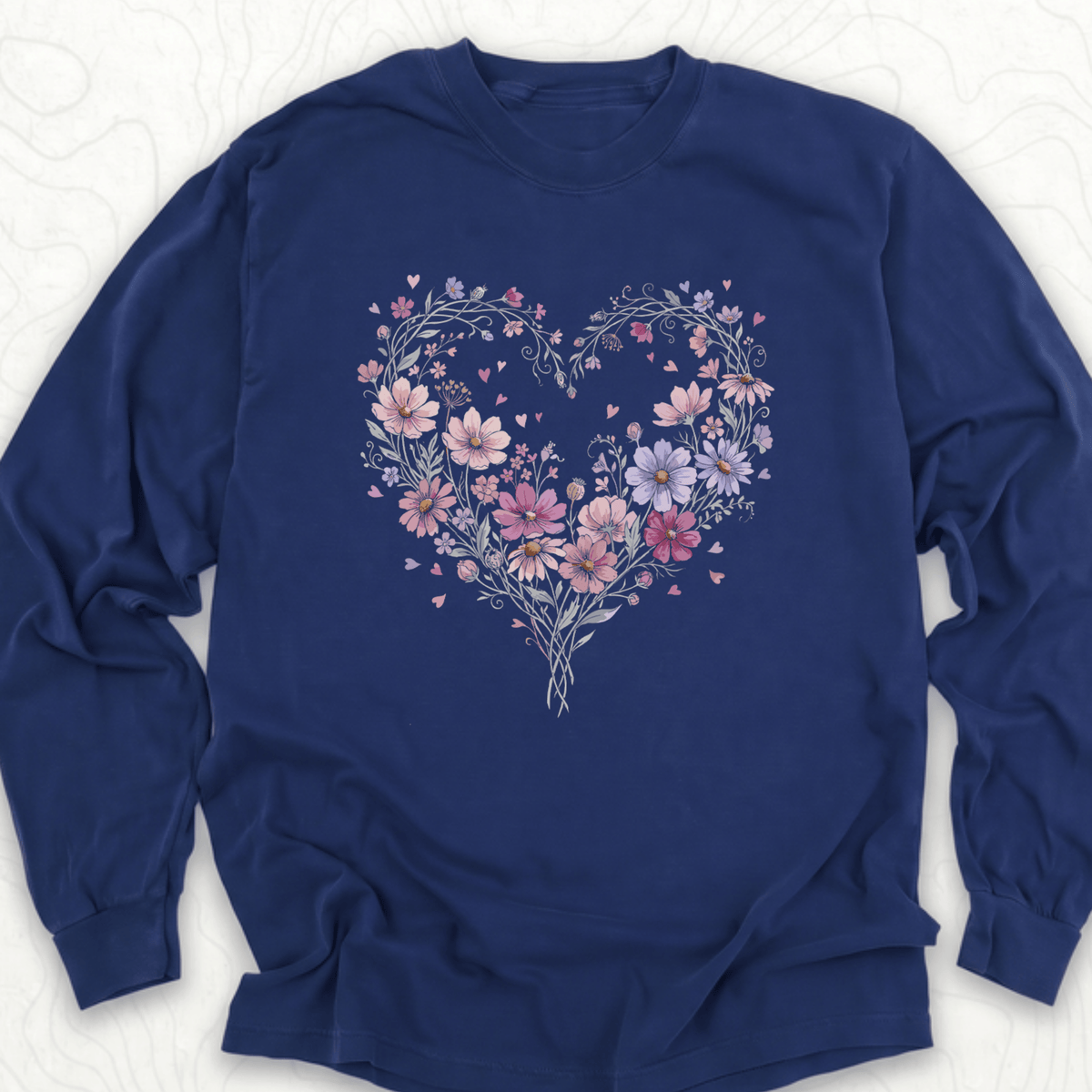 Floral Heart LS T-shirt