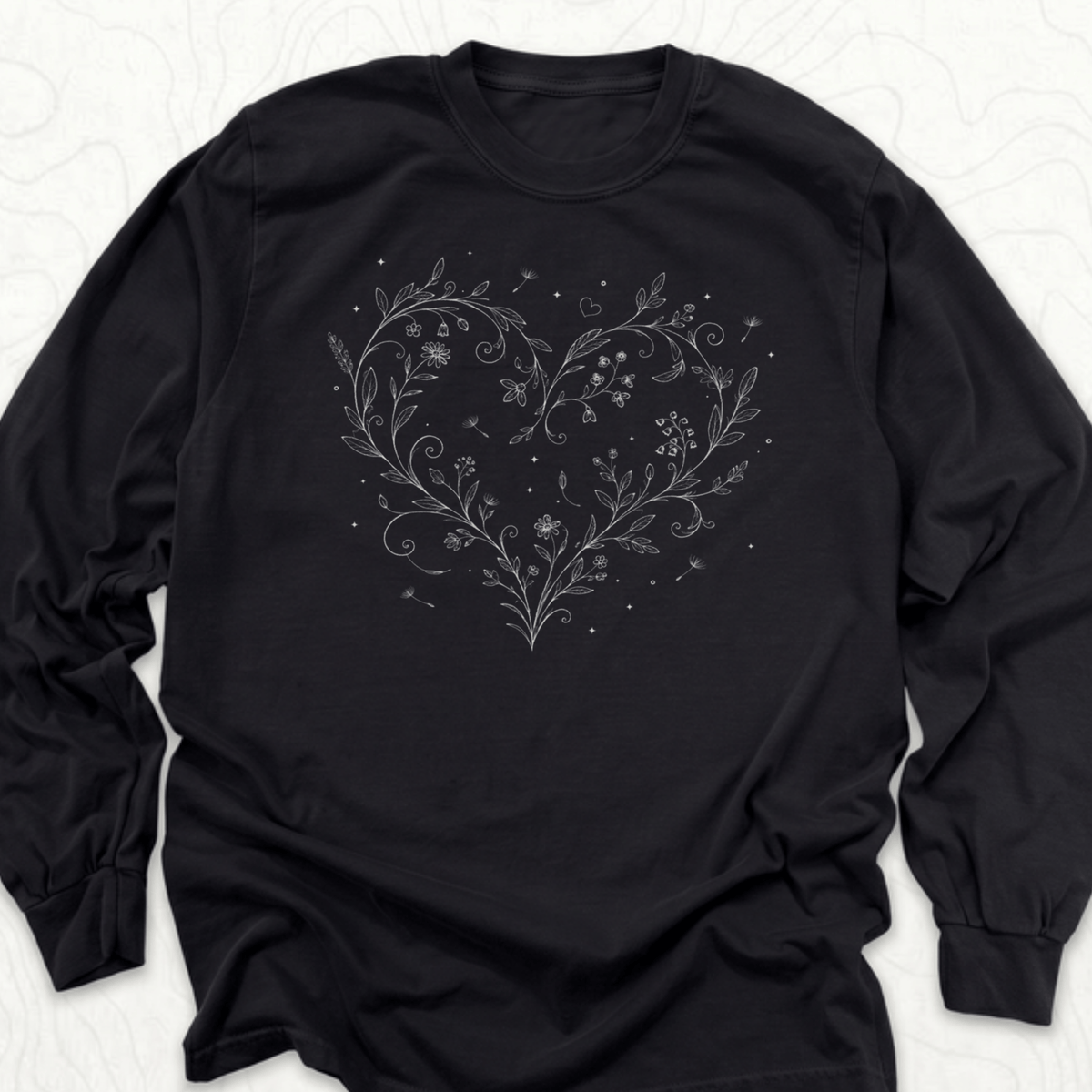 Floral Heart LS T-shirt