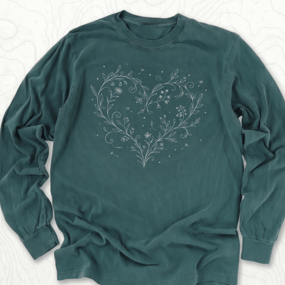 Floral Heart LS T-shirt