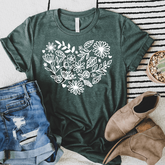 Floral Heart Unisex Tee