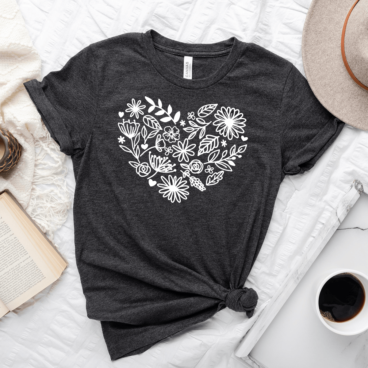 Floral Heart Unisex Tee